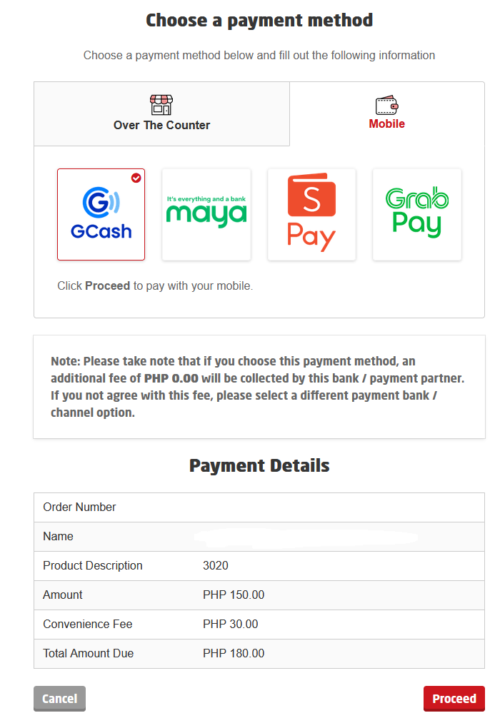 Payment methods