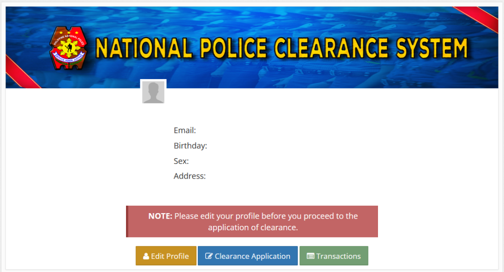 National Police Clearance System