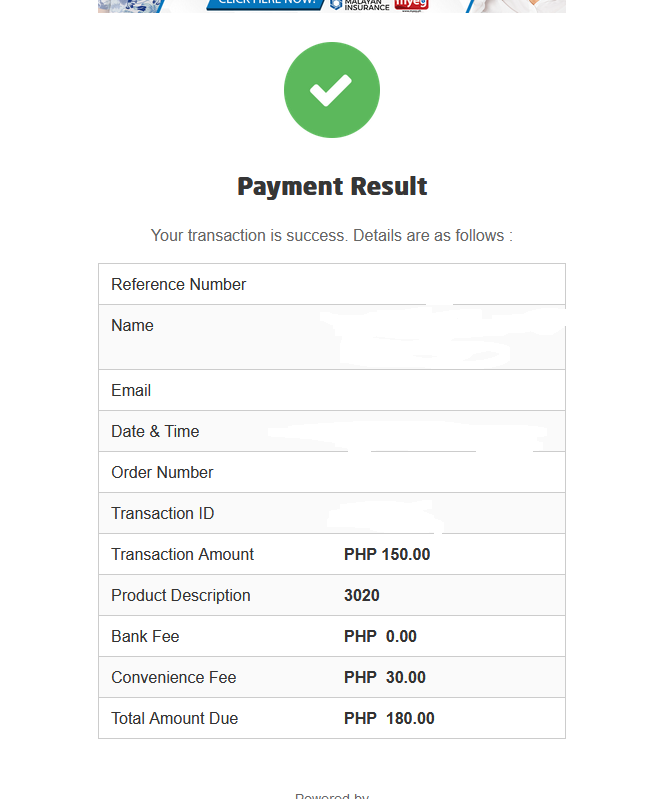 Payment Result